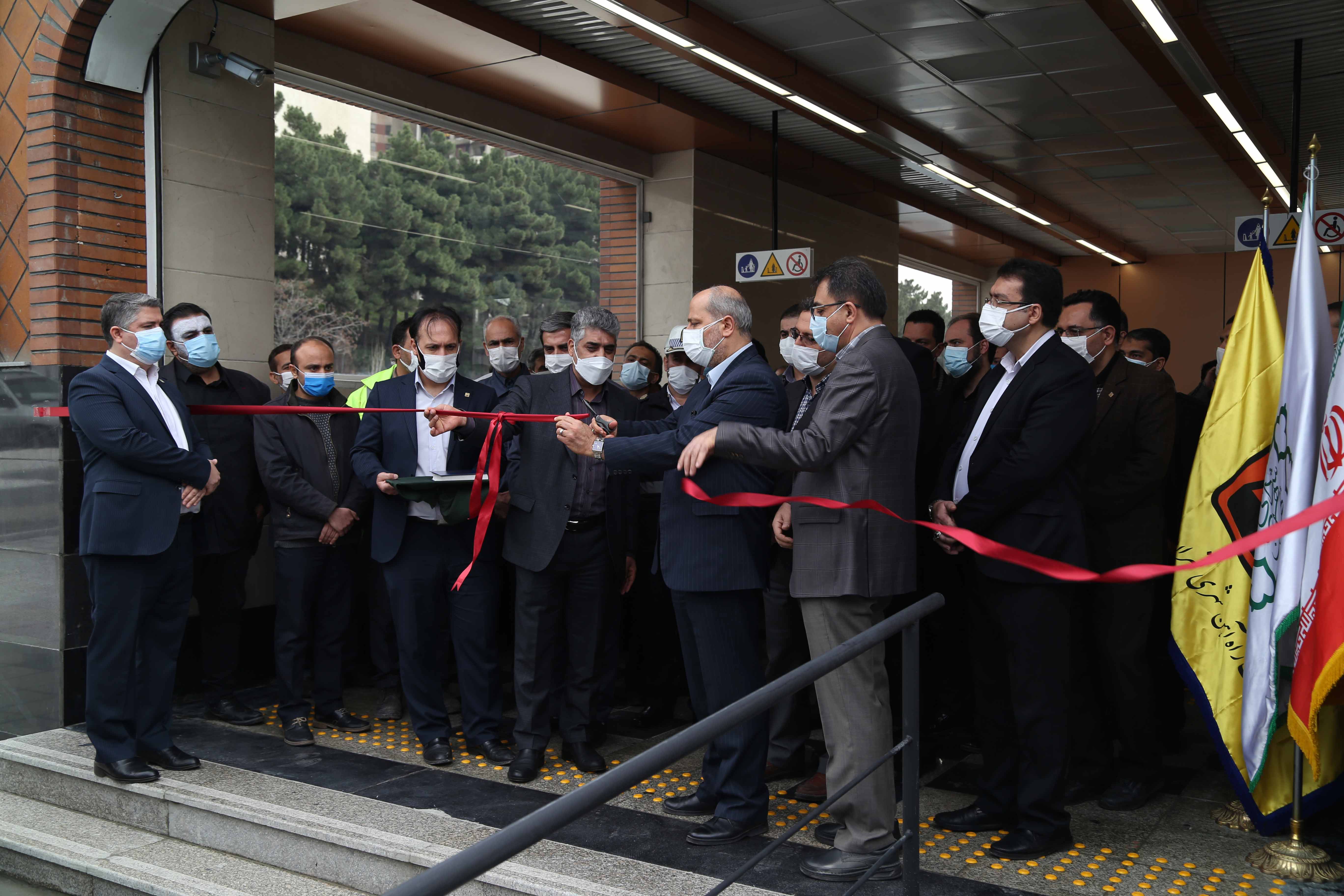 Official operation of the second entrance of Basij station, line 7 of Tehran metro
